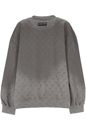 Grey cotton crew-neck sweatshirt MARINE SERRE | UST022ACJER0073GR90